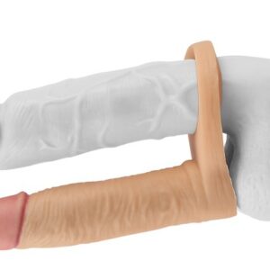 Double gode Cockring - 12.5 x 2.9 cm Flesh