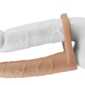 Double gode Cockring - 15.5 x 2.9 cm Flesh