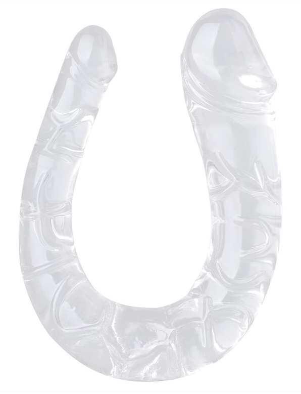 Double Gode Transparent U Jelly S 13.5 x 3cm – Image 2